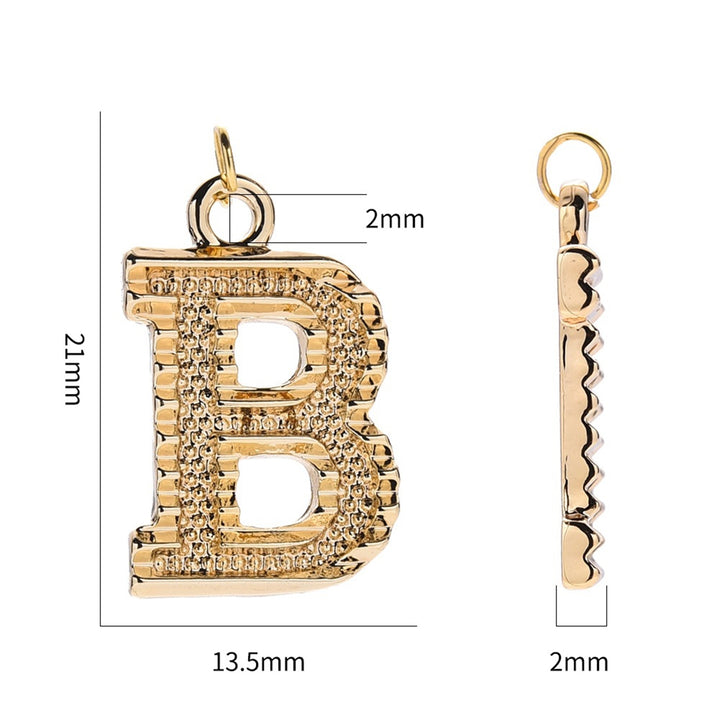 18K Pendant Letter-shaped Anti-allergic Alloy Stylish Jewelry Pendants for Necklace Image 4