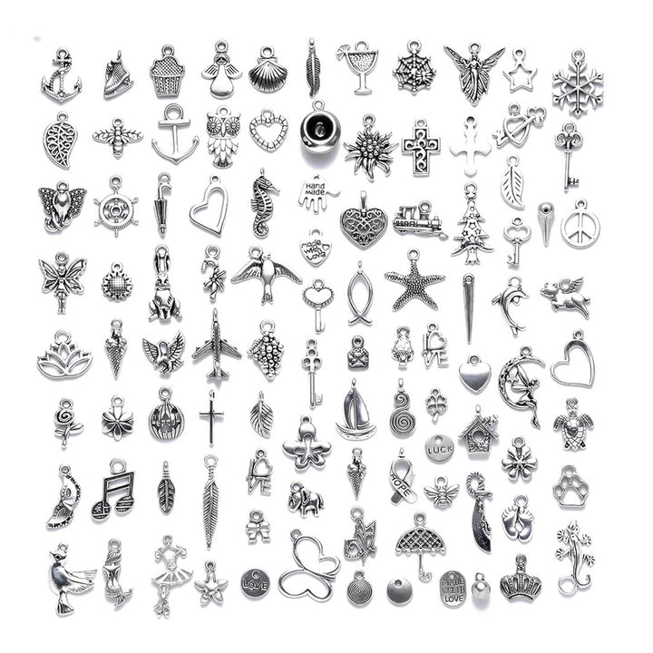 100Pcs Pendants DIY Beautiful Alloy Jewelry Making Accessories for Necklace Image 1