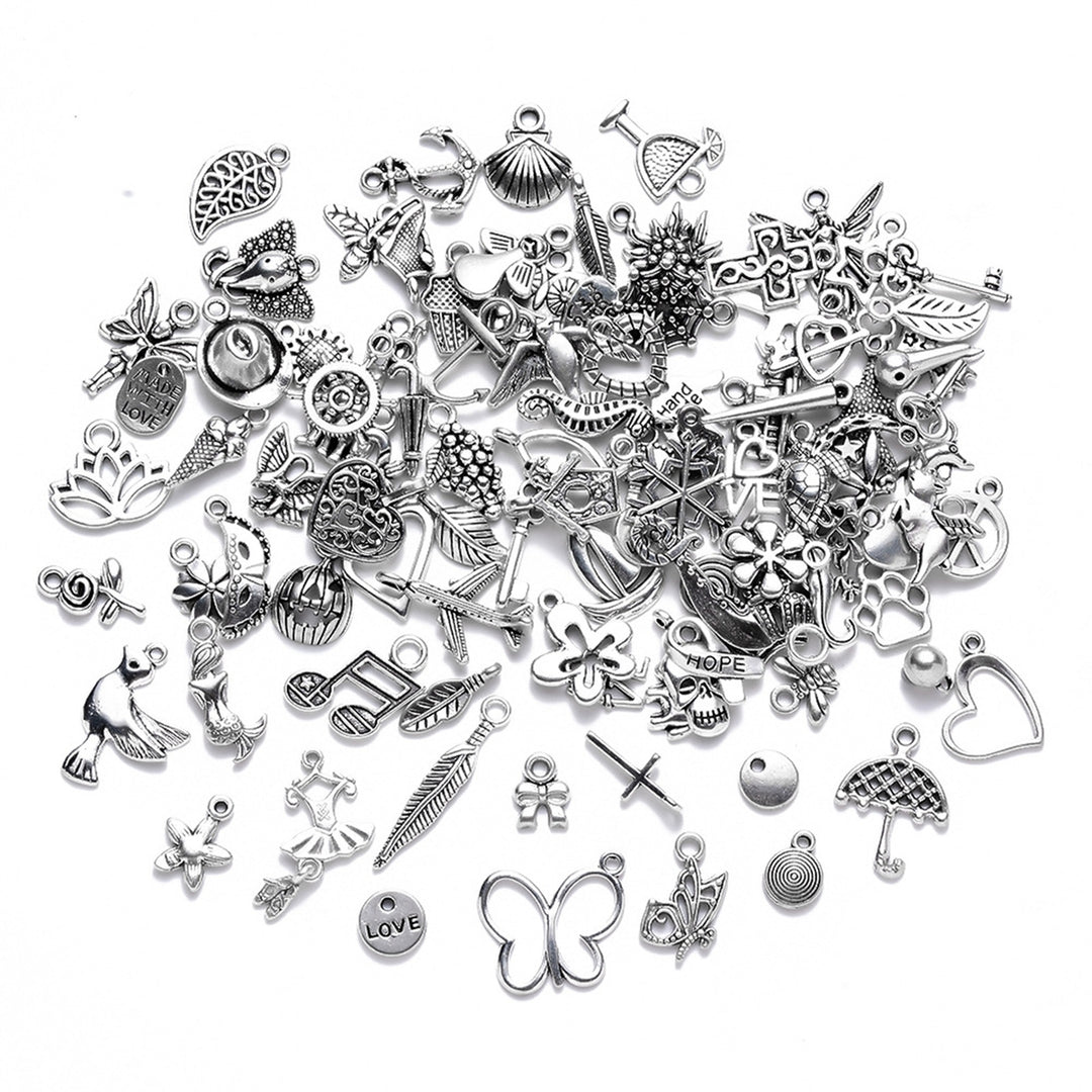 100Pcs Pendants DIY Beautiful Alloy Jewelry Making Accessories for Necklace Image 2