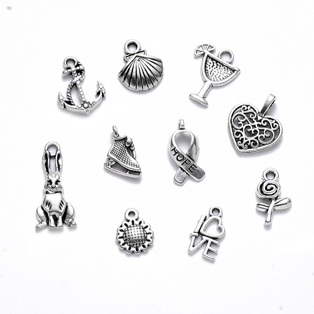 100Pcs Pendants DIY Beautiful Alloy Jewelry Making Accessories for Necklace Image 8