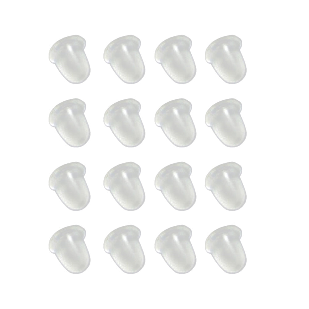 100Pcs Transparent Silicone Ear Stud Earring Backings Stopper Jewelry Accessory Image 6