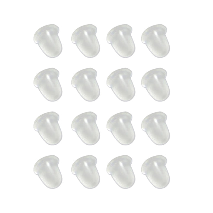100Pcs Transparent Silicone Ear Stud Earring Backings Stopper Jewelry Accessory Image 6