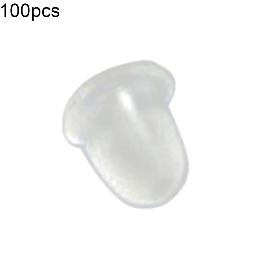 100Pcs Transparent Silicone Ear Stud Earring Backings Stopper Jewelry Accessory Image 7