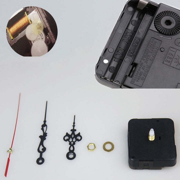 Silent Quartz Wall Clock Movement Kit Parts Tool with Hands for DIY Cross-Stitch Image 7