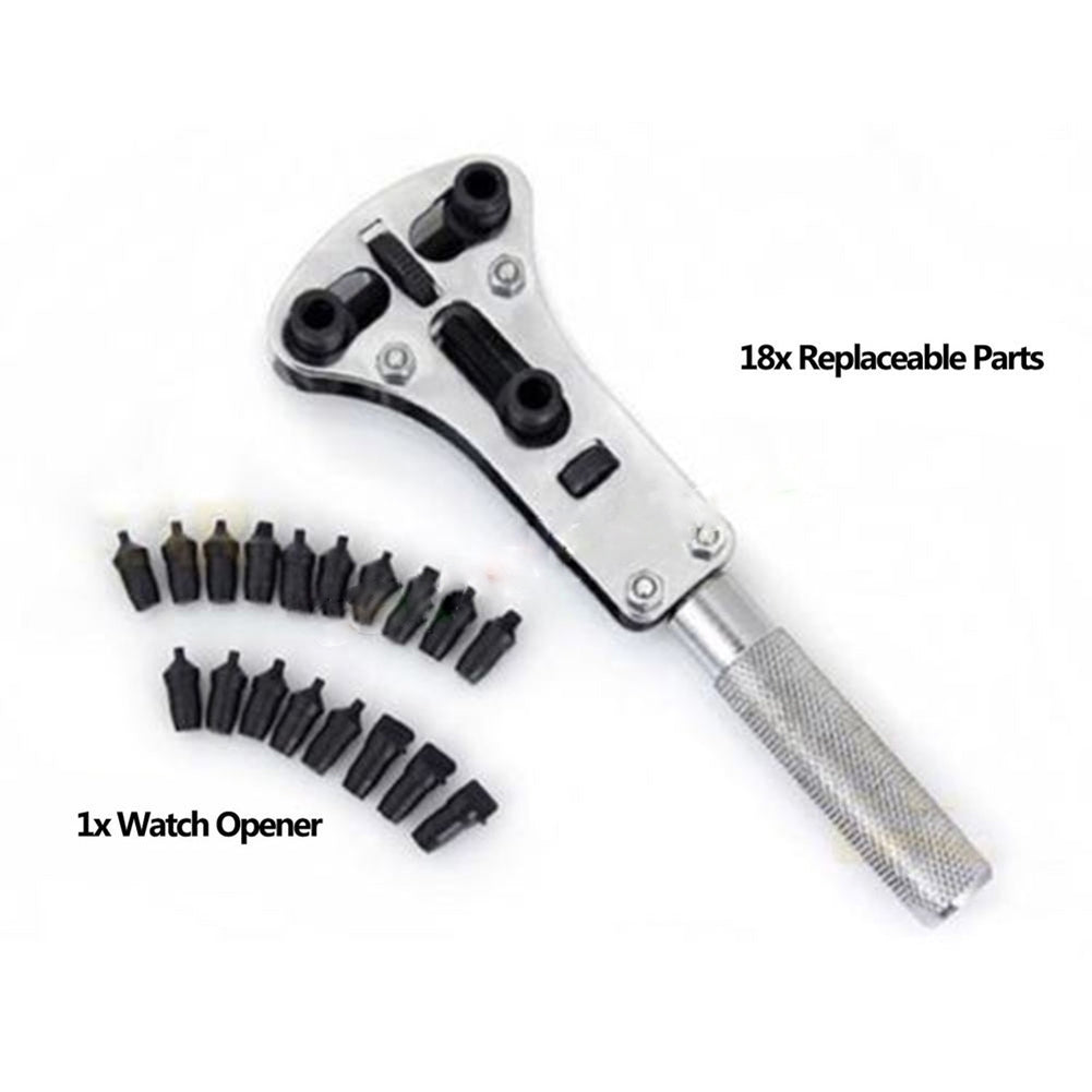Wrist Watch Case Opener Adjustable Screw Back Remover Wrench Repair Tool Image 8