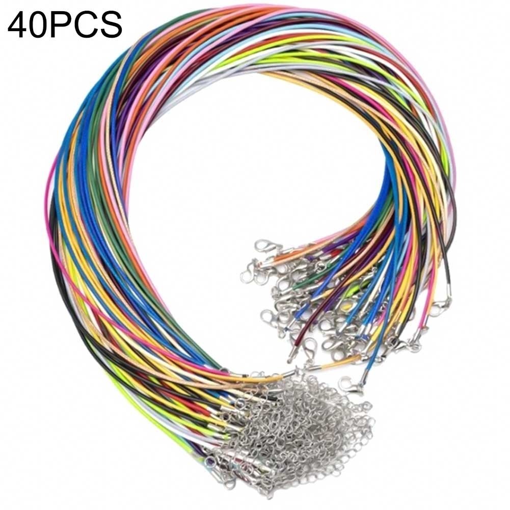 40/70/100Pcs Beading Cord Colorful Wax Rope Necklace Handmade DIY String Jewelry Image 4