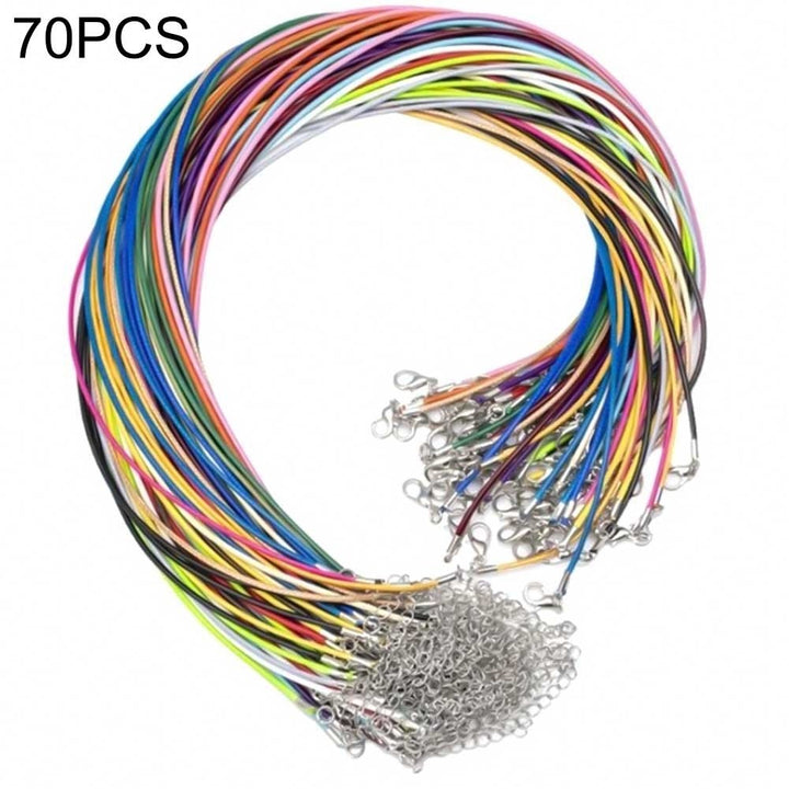 40/70/100Pcs Beading Cord Colorful Wax Rope Necklace Handmade DIY String Jewelry Image 1