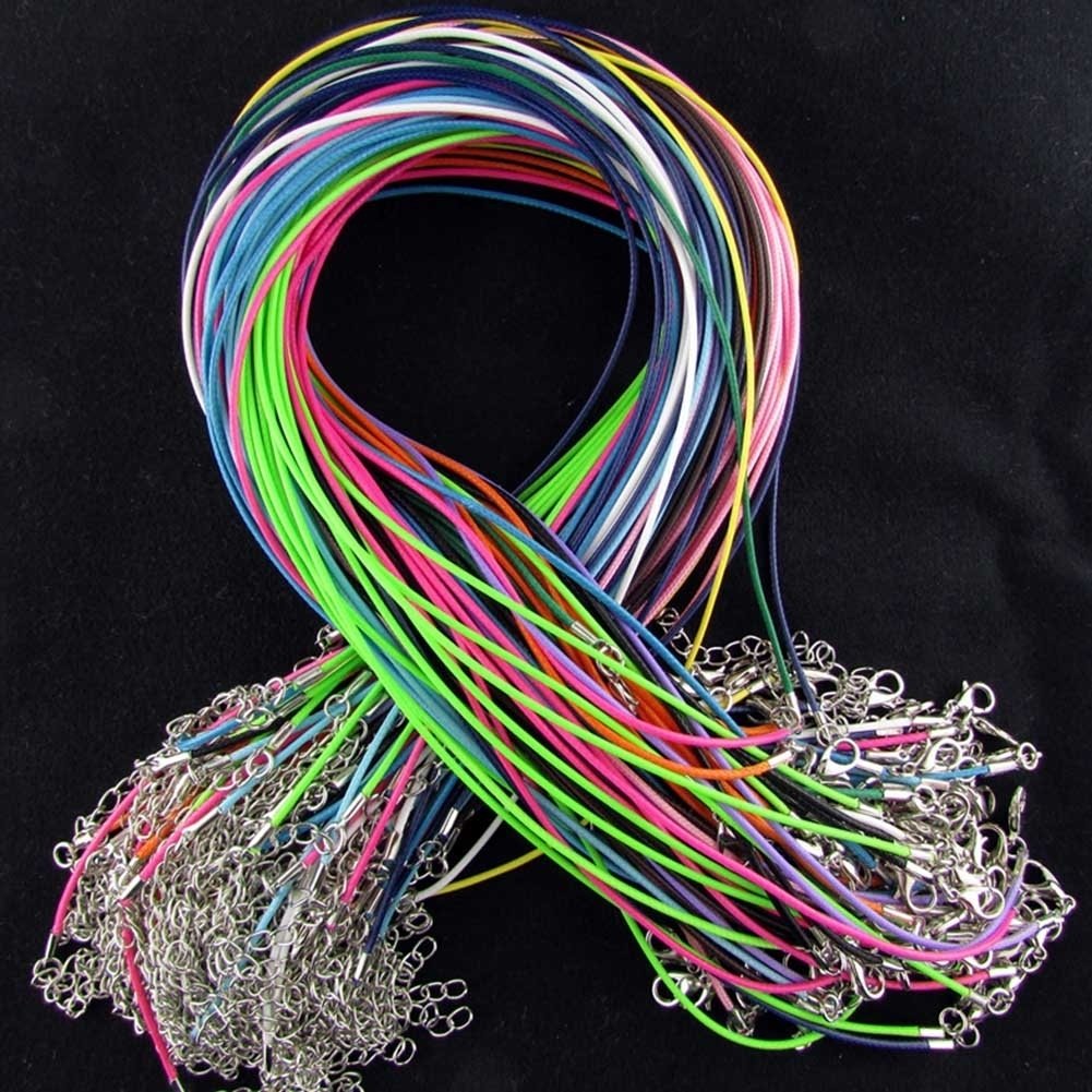 40/70/100Pcs Beading Cord Colorful Wax Rope Necklace Handmade DIY String Jewelry Image 8