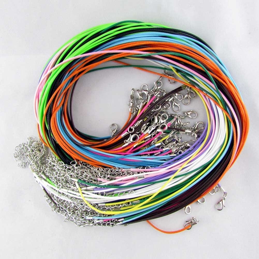 40/70/100Pcs Beading Cord Colorful Wax Rope Necklace Handmade DIY String Jewelry Image 11