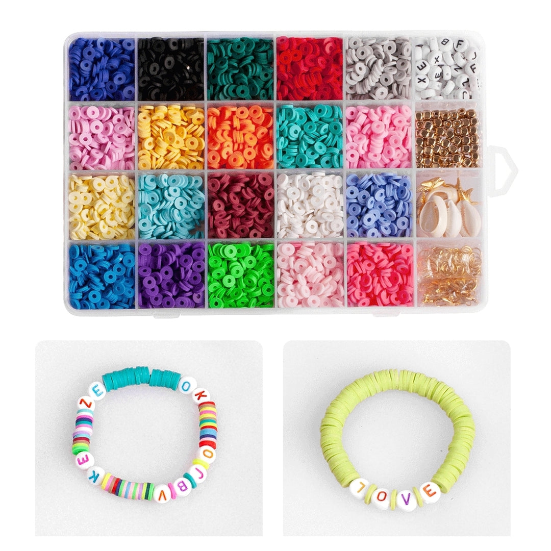 1 Set Loose Beads Colorful Flat DIY English Letters Long Lasting Beads Jewelry Making Image 4