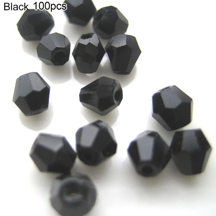100 Pcs 4mm Loose Rhombus Beads for Necklace Bracelet Jewelry Bangle DIY Marking Image 1