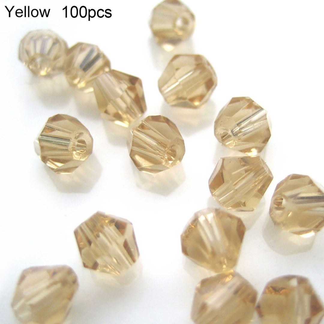 100 Pcs 4mm Loose Rhombus Beads for Necklace Bracelet Jewelry Bangle DIY Marking Image 1