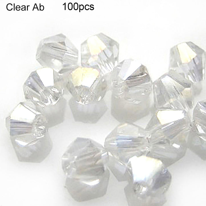 100 Pcs 4mm Loose Rhombus Beads for Necklace Bracelet Jewelry Bangle DIY Marking Image 4