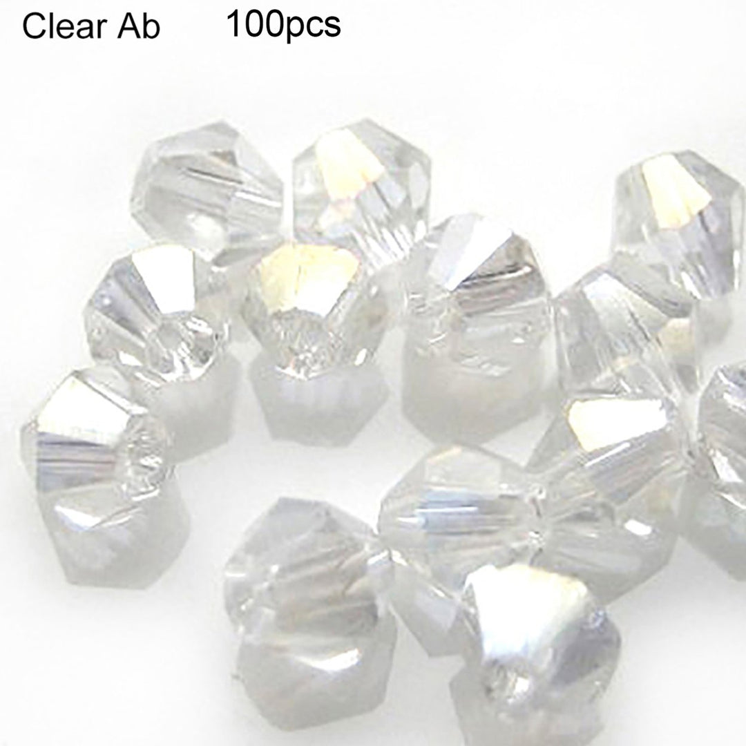 100 Pcs 4mm Loose Rhombus Beads for Necklace Bracelet Jewelry Bangle DIY Marking Image 1