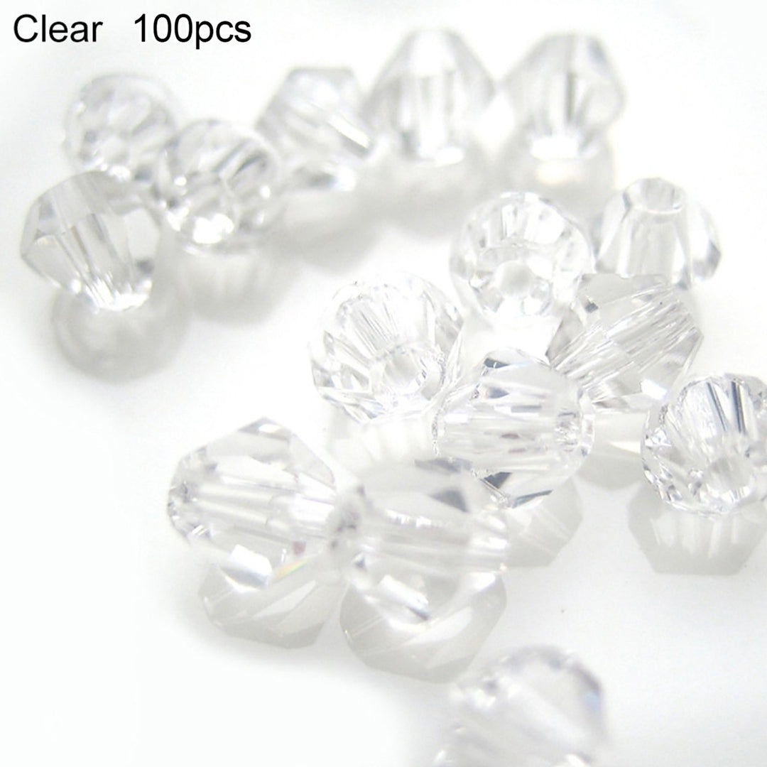 100 Pcs 4mm Loose Rhombus Beads for Necklace Bracelet Jewelry Bangle DIY Marking Image 1