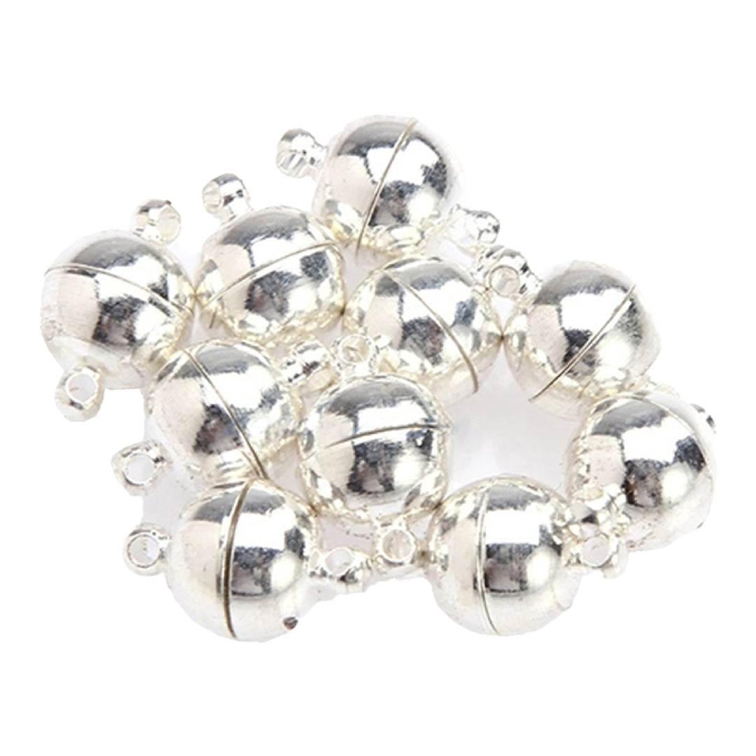 10Pcs 6mm/8mm Round Ball Magnetic Clasps DIY All Match Necklace Tools Image 2