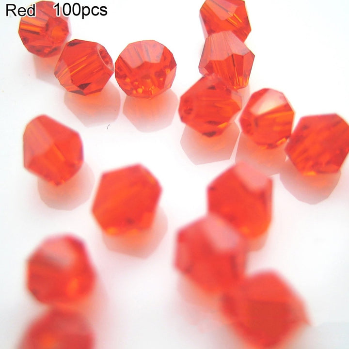 100 Pcs 4mm Loose Rhombus Beads for Necklace Bracelet Jewelry Bangle DIY Marking Image 1