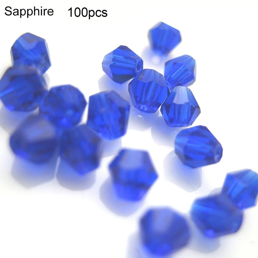 100 Pcs 4mm Loose Rhombus Beads for Necklace Bracelet Jewelry Bangle DIY Marking Image 1