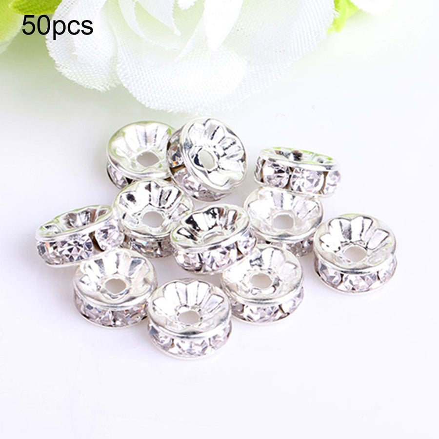 100Pcs Glass Round Loose Spacer Beads DIY Bracelet Jewelry Making Crafts 8mm Image 1