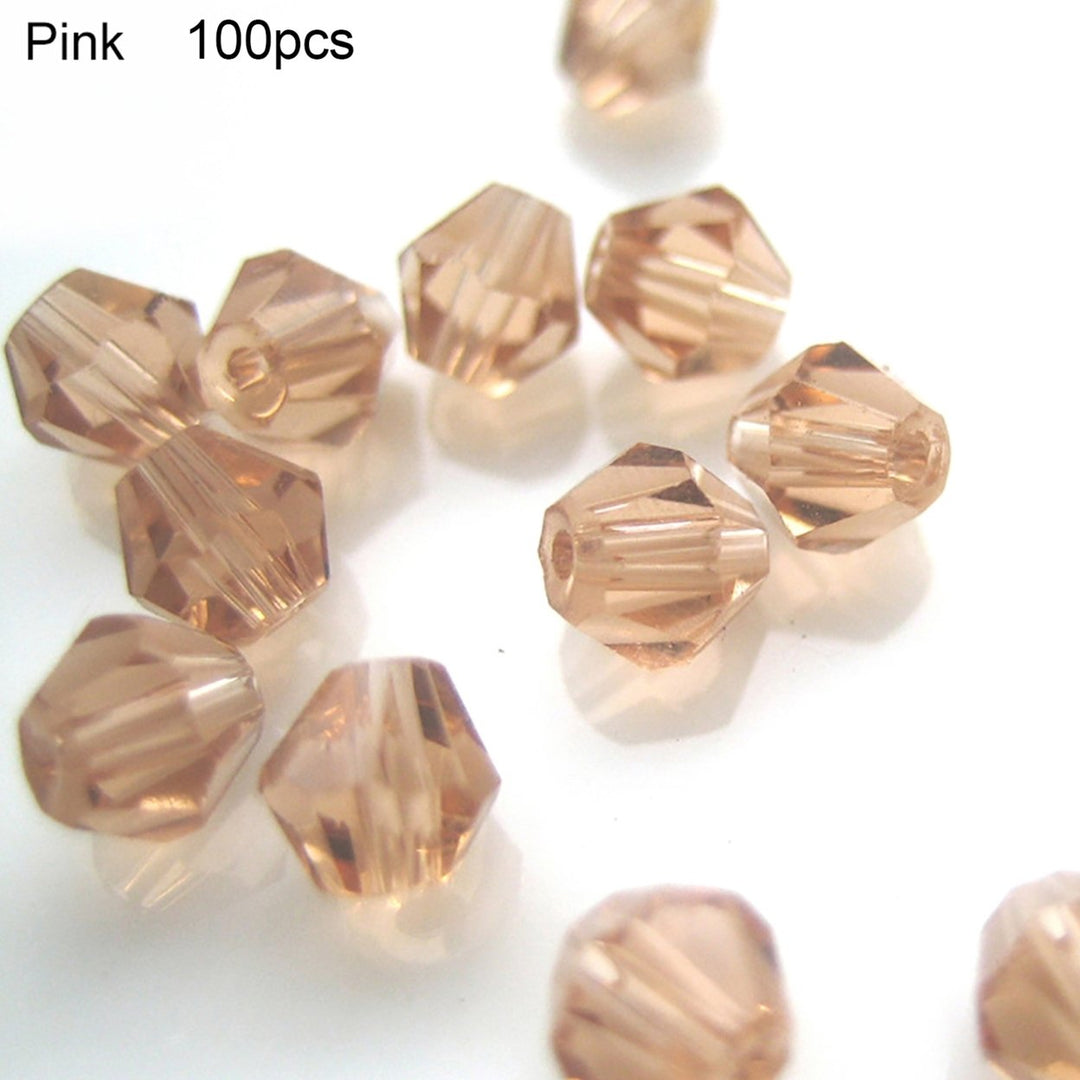 100 Pcs 4mm Loose Rhombus Beads for Necklace Bracelet Jewelry Bangle DIY Marking Image 1