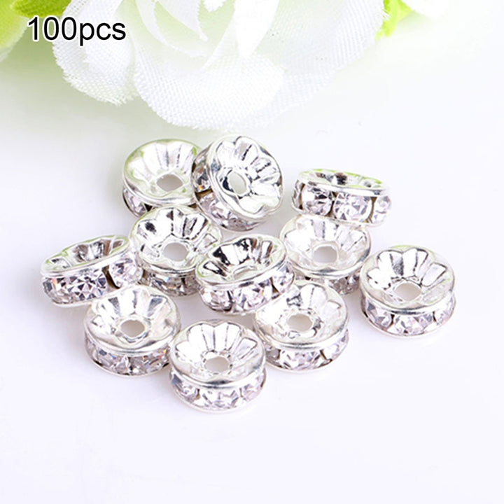 100Pcs Glass Round Loose Spacer Beads DIY Bracelet Jewelry Making Crafts 8mm Image 3