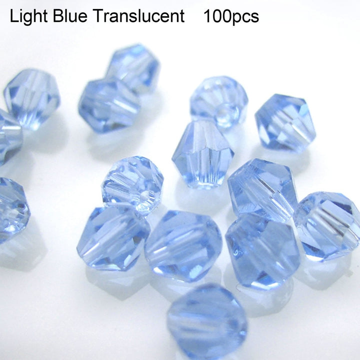 100 Pcs 4mm Loose Rhombus Beads for Necklace Bracelet Jewelry Bangle DIY Marking Image 1