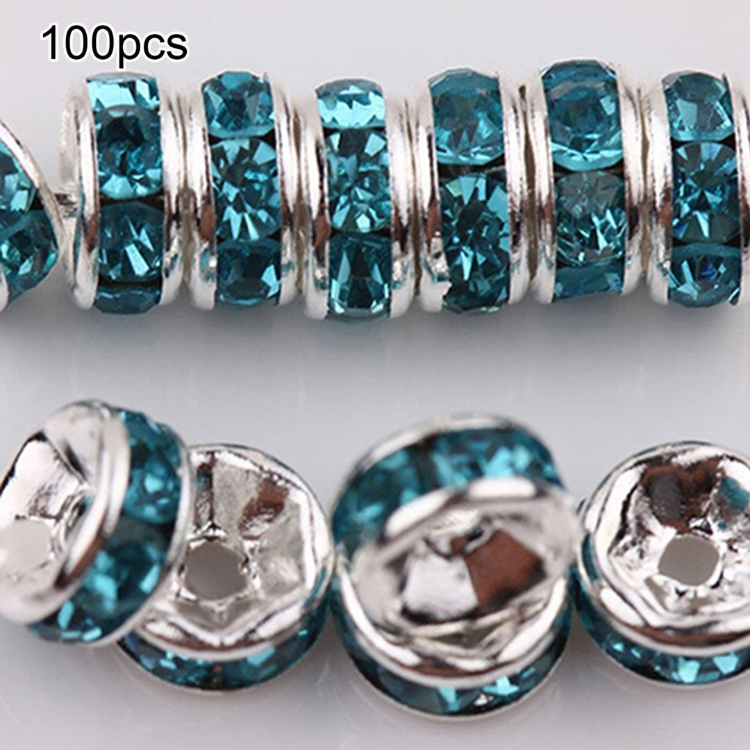 100Pcs Glass Round Loose Spacer Beads DIY Bracelet Jewelry Making Crafts 8mm Image 4