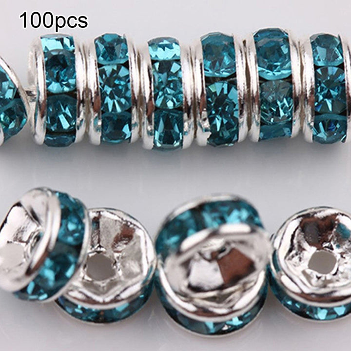 100Pcs Glass Round Loose Spacer Beads DIY Bracelet Jewelry Making Crafts 8mm Image 4