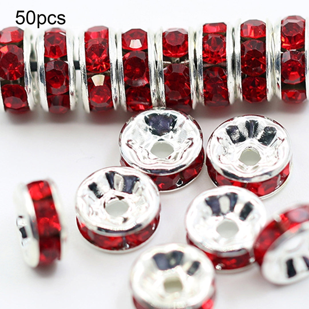 100Pcs Glass Round Loose Spacer Beads DIY Bracelet Jewelry Making Crafts 8mm Image 4