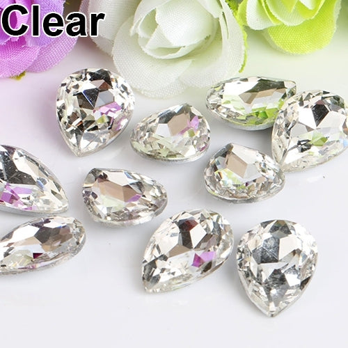 10 Pcs Teardrop Resin Rhinestones Beads 18x25mm DIY Crafts Phone Decal Decor Image 3