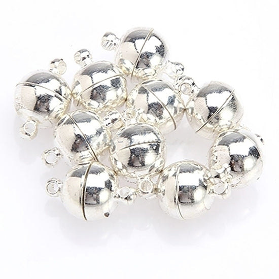 10Pcs 6mm/8mm Round Ball Magnetic Clasps All Match DIY Necklace Tools Image 3