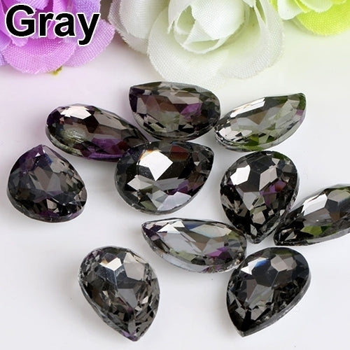 10 Pcs Teardrop Resin Rhinestones Beads 18x25mm DIY Crafts Phone Decal Decor Image 4