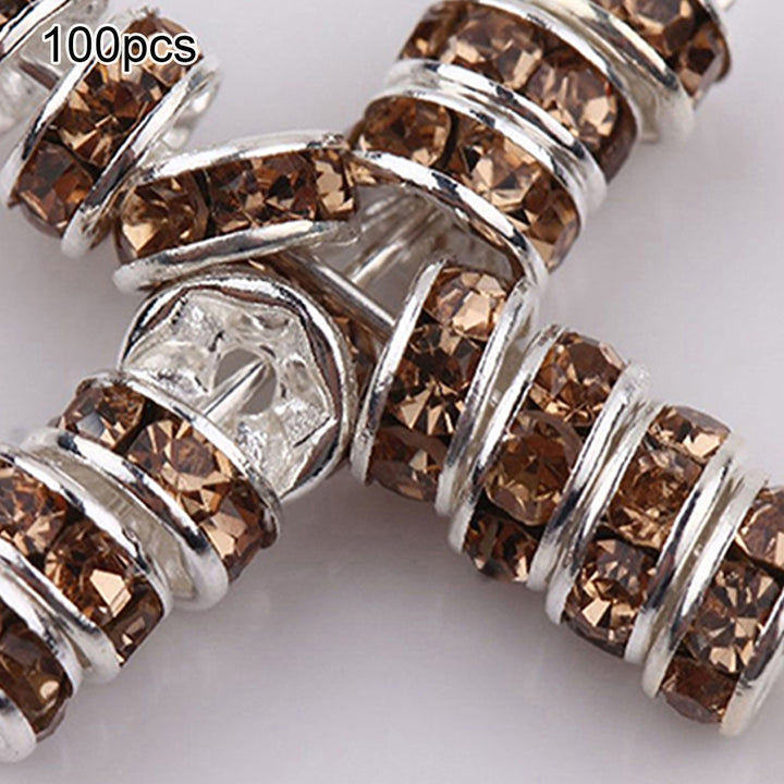 100Pcs Glass Round Loose Spacer Beads DIY Bracelet Jewelry Making Crafts 8mm Image 7