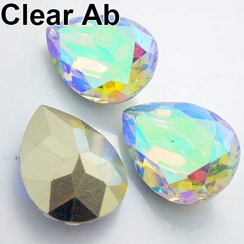 10 Pcs Teardrop Resin Rhinestones Beads 18x25mm DIY Crafts Phone Decal Decor Image 4