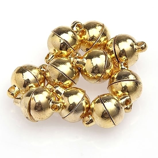 10Pcs 6mm/8mm Round Ball Magnetic Clasps All Match DIY Necklace Tools Image 1