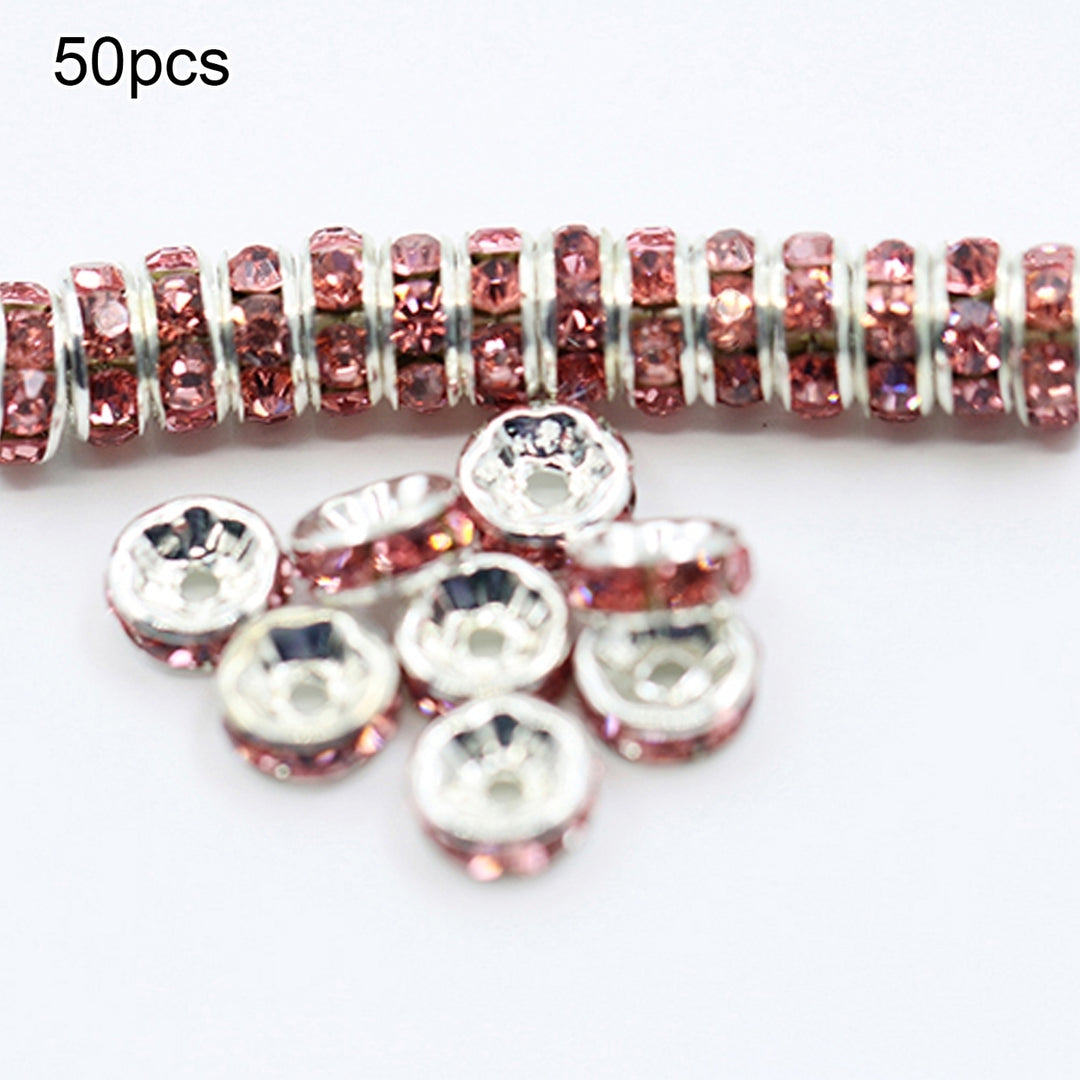 100Pcs Glass Round Loose Spacer Beads DIY Bracelet Jewelry Making Crafts 8mm Image 9