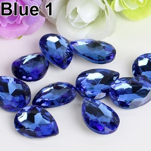 10 Pcs Teardrop Resin Rhinestones Beads 18x25mm DIY Crafts Phone Decal Decor Image 9