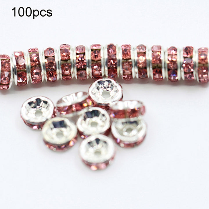 100Pcs Glass Round Loose Spacer Beads DIY Bracelet Jewelry Making Crafts 8mm Image 10