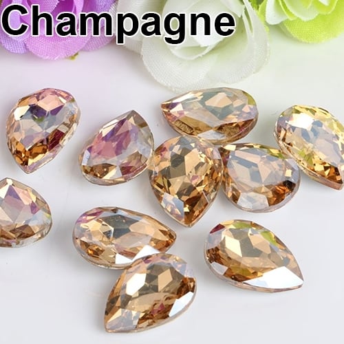 10 Pcs Teardrop Resin Rhinestones Beads 18x25mm DIY Crafts Phone Decal Decor Image 10