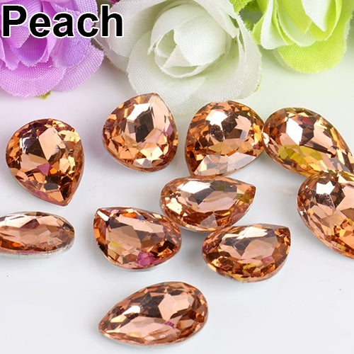 10 Pcs Teardrop Resin Rhinestones Beads 18x25mm DIY Crafts Phone Decal Decor Image 11