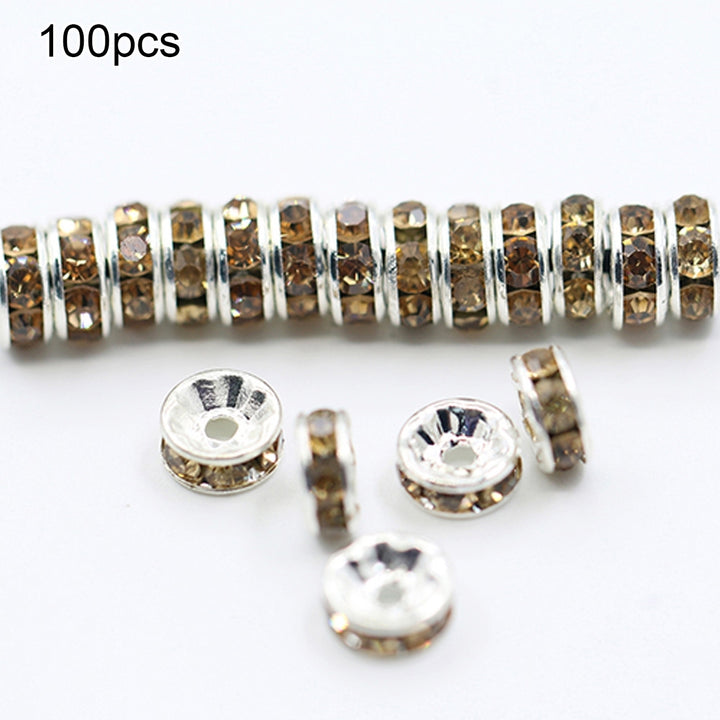 100Pcs Glass Round Loose Spacer Beads DIY Bracelet Jewelry Making Crafts 8mm Image 11