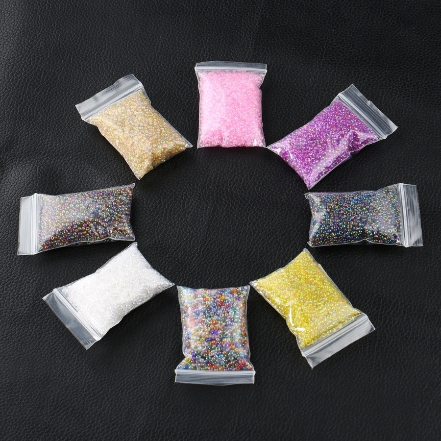 1 Bag 2mm Colorful Round Loose Glass Spacer Beads Jewelry Making DIY Beads Image 1