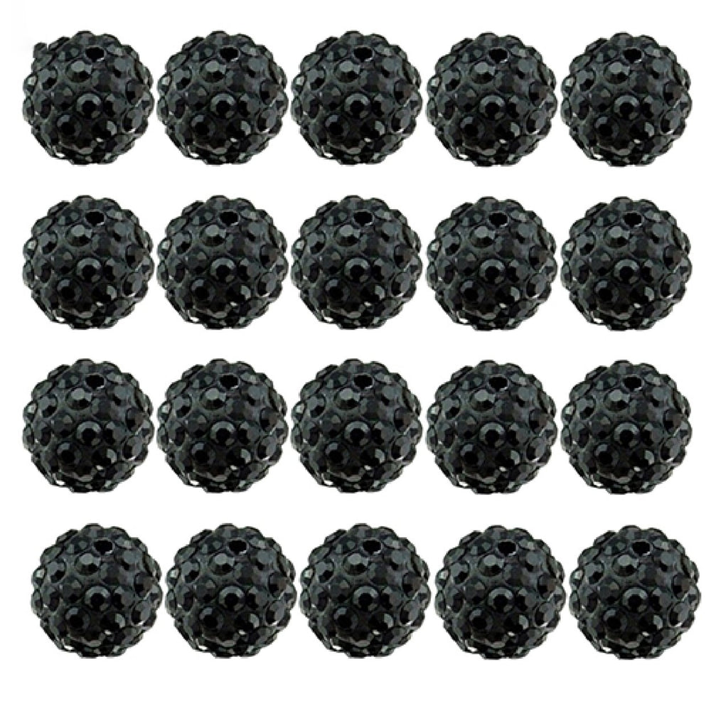 20Pcs 10mm Czech Rhinestones Pave Clay Round Disco Ball Spacer Beads Image 2
