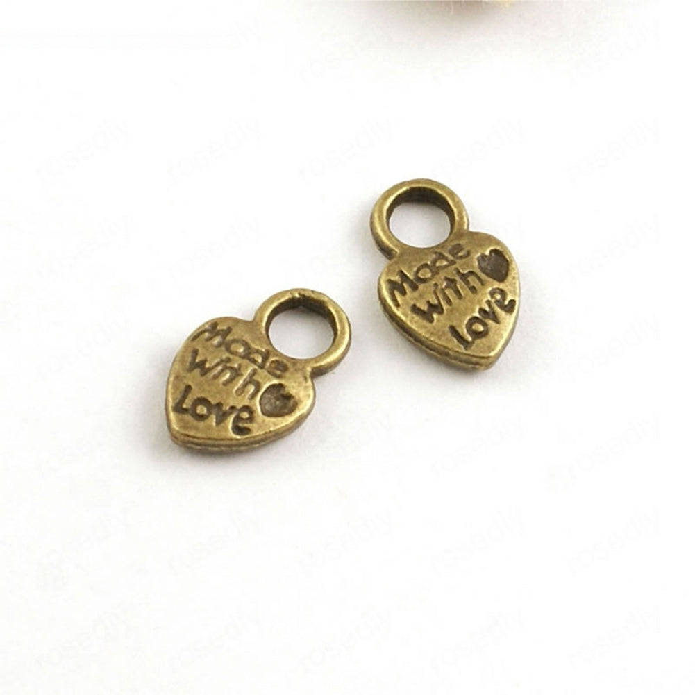50Pcs Silver/Gold Plated Handmade Tools with Love Heart Shaped DIY Charms Image 6