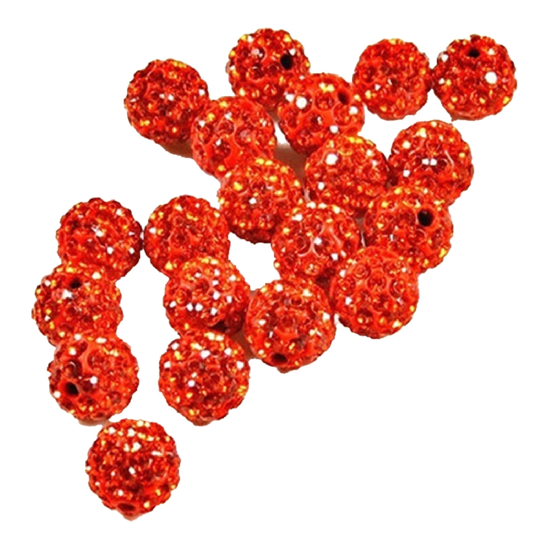 20Pcs 10mm Czech Rhinestones Pave Clay Round Disco Ball Spacer Beads Image 4