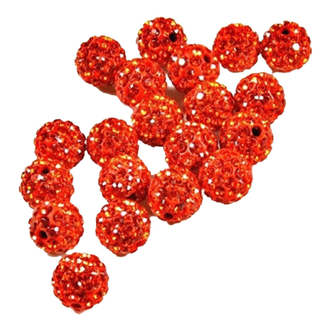 20Pcs 10mm Czech Rhinestones Pave Clay Round Disco Ball Spacer Beads Image 1