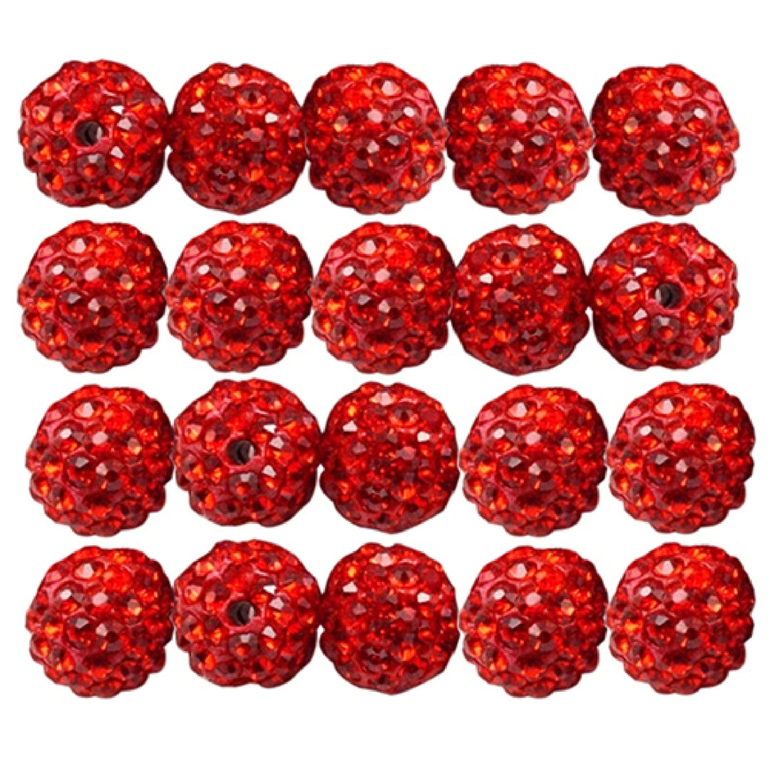 20Pcs 10mm Czech Rhinestones Pave Clay Round Disco Ball Spacer Beads Image 6