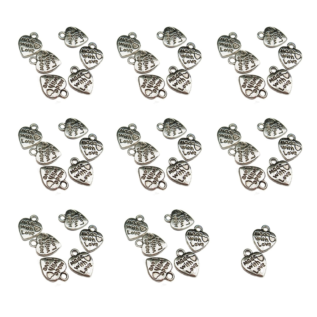 50Pcs Silver/Gold Plated Handmade Tools with Love Heart Shaped DIY Charms Image 8