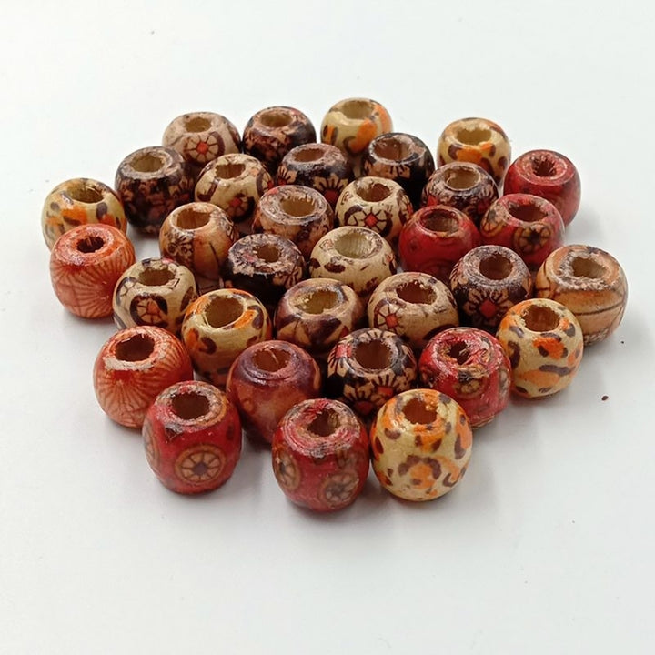 Natural Wooden Round Loose Beads for DIY Jewelry Making Necklace Bracelet Craft Image 3