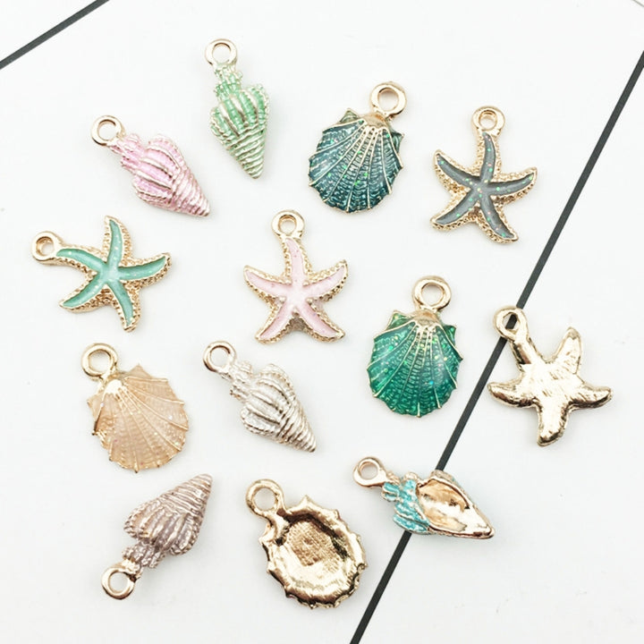 15 Pcs Unisex Jewelry Accessory Shell Conch Starfish Pendant for Necklace Bracelet Image 8